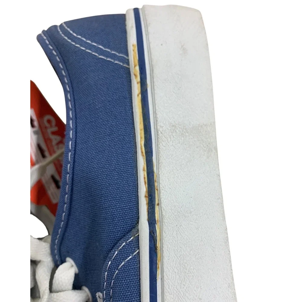 Vans Authentic Kids Classic Blue Canvas Low Top Lace Up‎ Sneakers Shoes KIDS 3.5